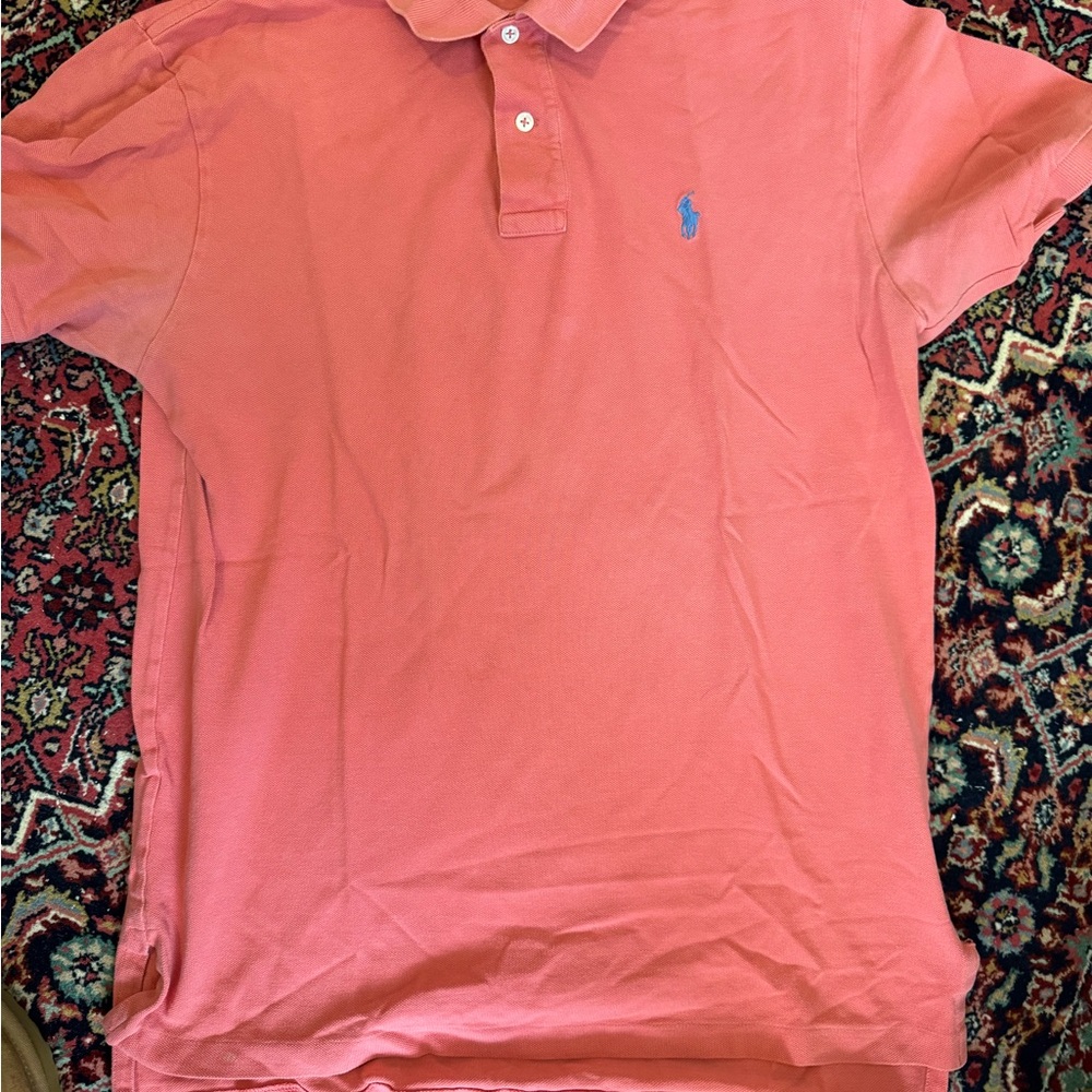 Men's Coral Pique Polo Shirt